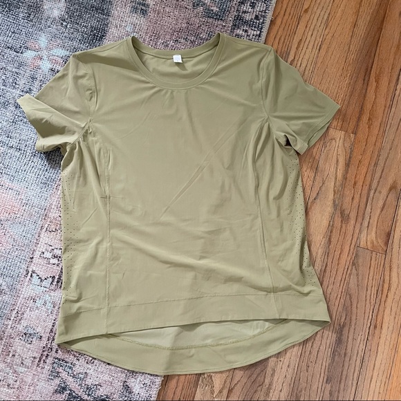 Lululemon Olive Green Running Tee - Picture 6 of 7
